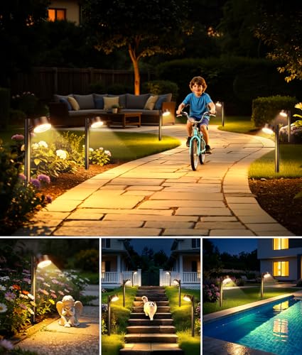 4 Pack Solar Pathway Lights Outdoor (4 Count)