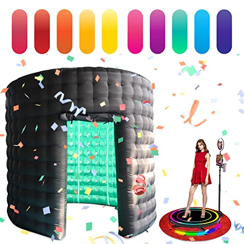 Inflatable Background Wall Suitable for 360 Photo Booth Machine with Silver Reflective Background 158inch Customize Logo Suitable for 360 Photo Booth Machines