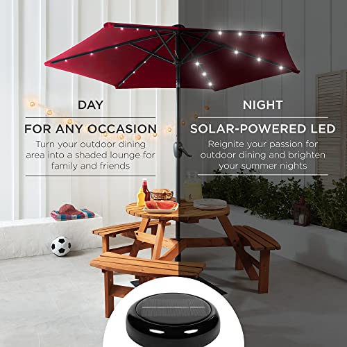7.5ft Solar Umbrella LED Lighted Patio Umbrella