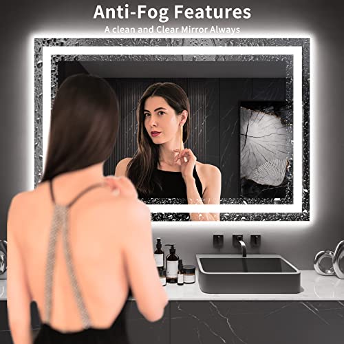 60X40 LED Bathroom Mirror with Lights