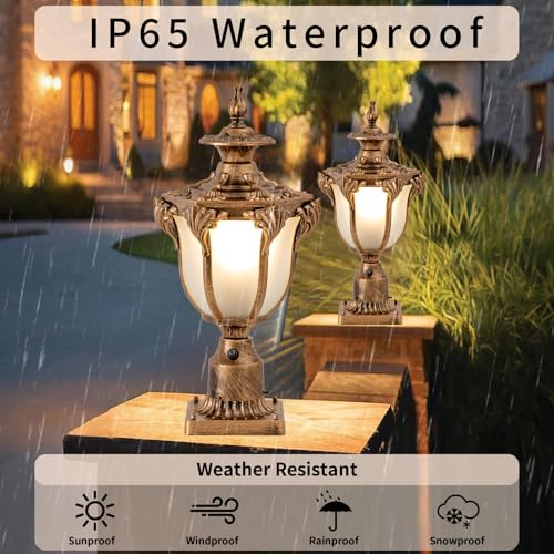 Dusk to Dawn Sensor Outdoor Post Lamp 2 (2 Count)