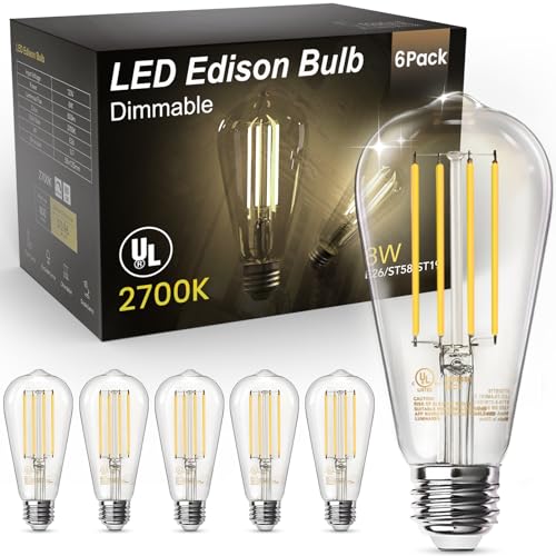 LED Edison Light Bulbs (6 Count)