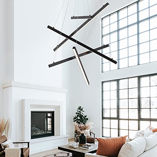 Black LED Modern Pendant Light