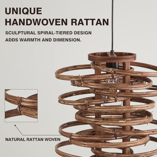 Natural Rattan Pendant Light Hand