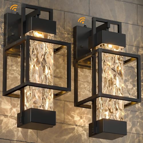 2 Pack Dusk to Dawn Outdoor Porch Light Fixtures Wall Mount (2 Count)