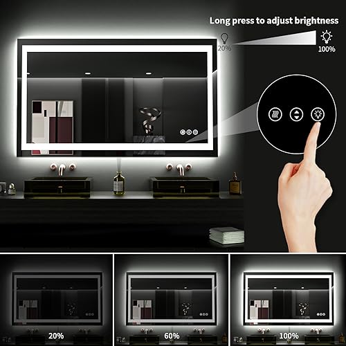 48"X28" LED Bathroom Mirror with Lights
