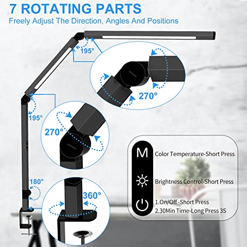 LED Desk Lamp with Clamp