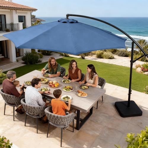 10FT Cantilever Offset Outdoor Umbrella with Base Included