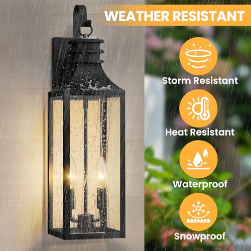 22" Large Outdoor Wall Lights (2 Count)