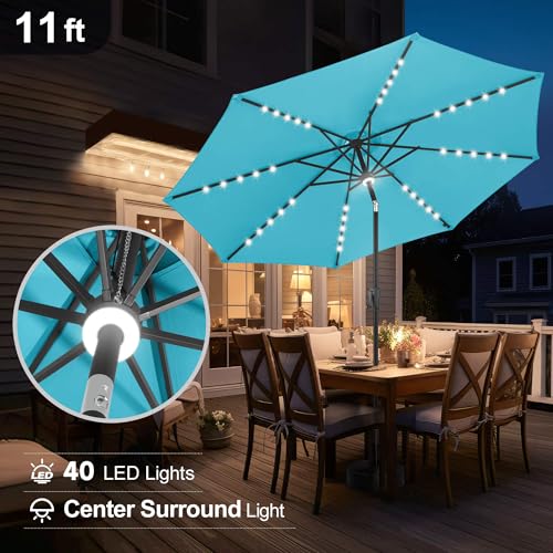 Solar Patio Umbrella with a Centre Light