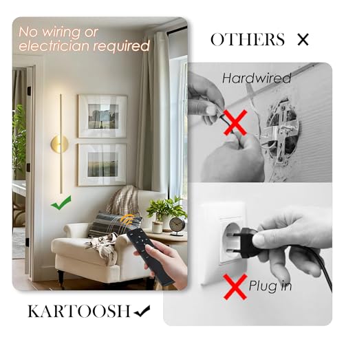 Removable Battery Operated Wall Sconces Set of Two (2 Count)