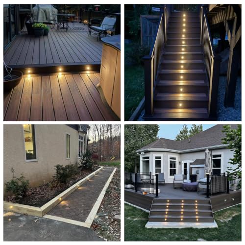 12 Pack Recessed Low Voltage LED Step Riser Light (12 Count)
