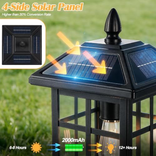 Solar Post Lights 2 Pack Outdoor Lamp Post Solar Light (2 Count)