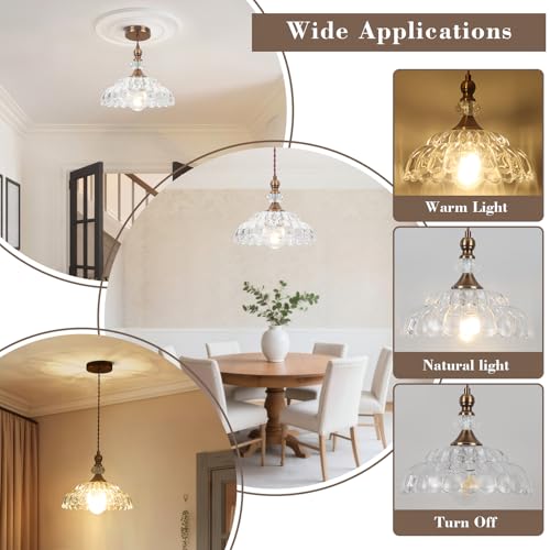 9.8" Small Vintage Pendant Lights for Kitchen Island