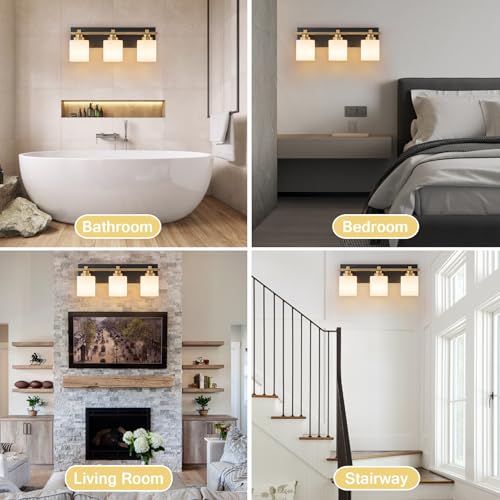 Modern Bathroom Light Fixtures Over Mirror (3 Count)