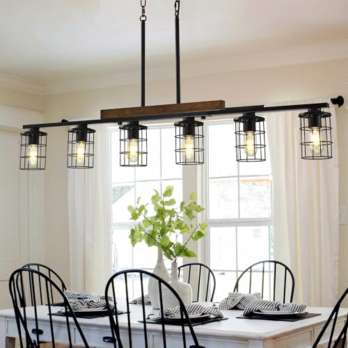 6 Light Farmhouse Kitchen Light Fixture
