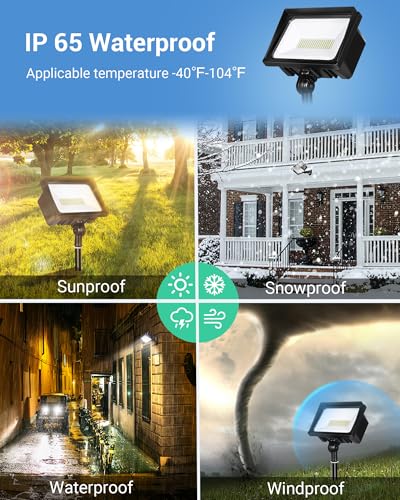 2 Pack 65W LED Outdoor Flood Light (2 Count)