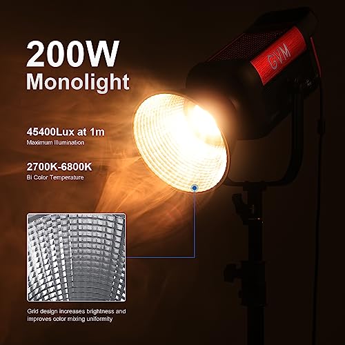 GVM 200W LED Video Light with Lantern Softbox