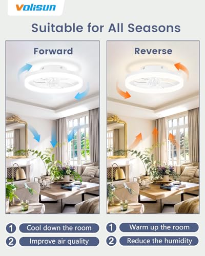 13 inch Small Ceiling Fans with Lights and Remote
