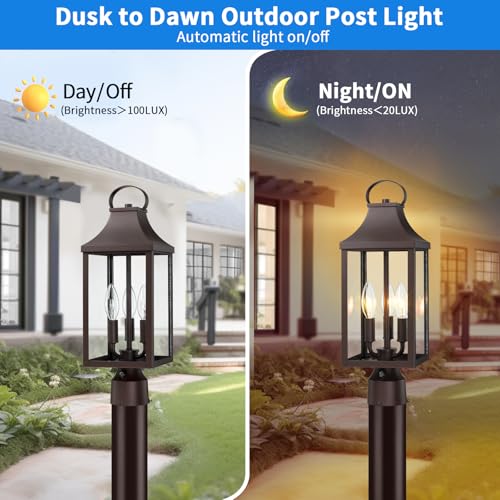 18.62'' Dusk to Dawn Post Light Outdoor