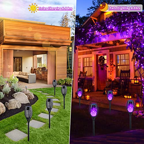 16Pack Purple Solar Halloween Lights for Halloween Decorations Outdoor (16 Count)