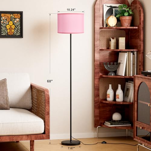 60'' Modern Floor Lamp with Shade