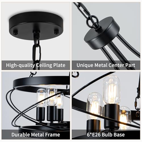 6 Light Farmhouse Chandelier