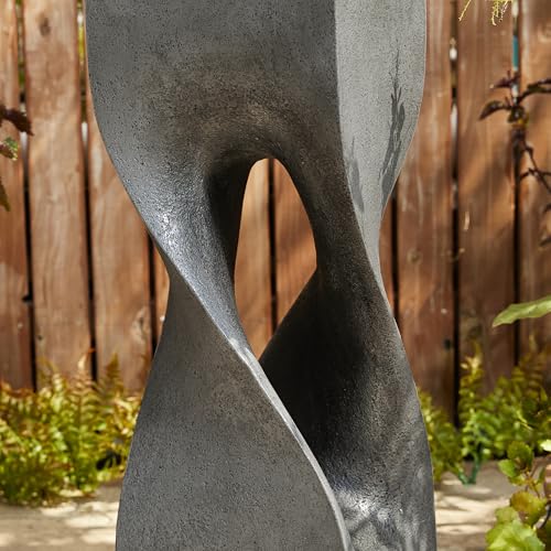 Modern Geometric Outdoor Water Fountain with LED Light