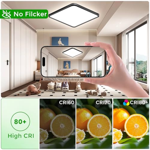 15.7Inch 32W Square LED Ceiling Light Fixtures Flush Mount