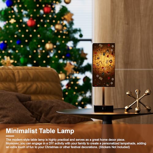 Bedside Table Lamp for Bedroom with 2 USB Ports
