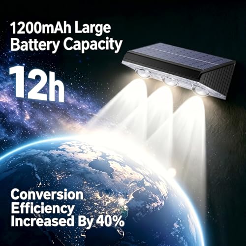 Solar Fence Lights Outdoor 12 Pack