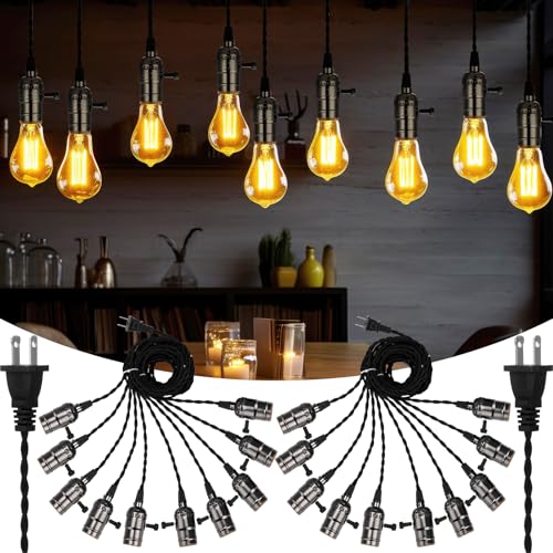 2 Pcs Pendant Light Sockets Cord Kit (2 Count)