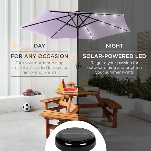 7.5ft Solar Umbrella LED Lighted Patio Umbrella