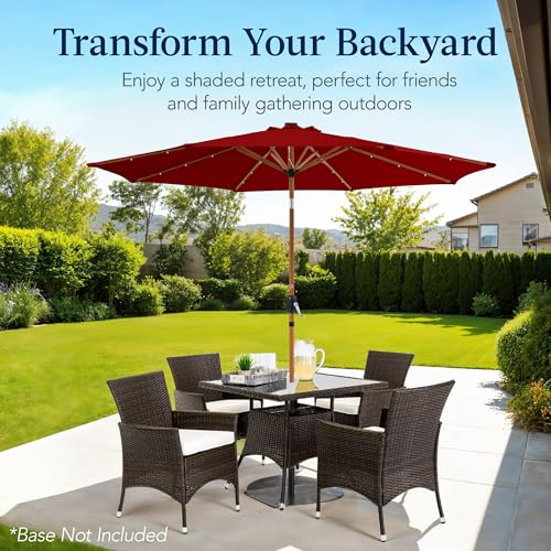 10ft Solar Market Patio Umbrella w