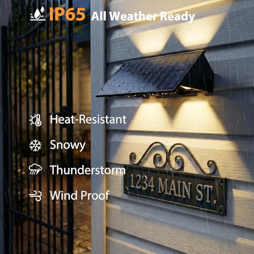 2PACK Solar Sconce Lights Outdoor