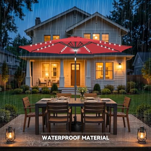 Solar Patio Umbrella with Centre Light