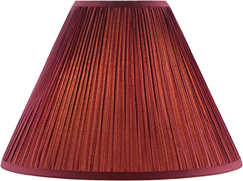 33194 Transitional Hardback Empire Mushroom Pleated Rich Red Spider Shade