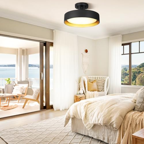 Semi Flush Mount LED Ceiling Light 4000K