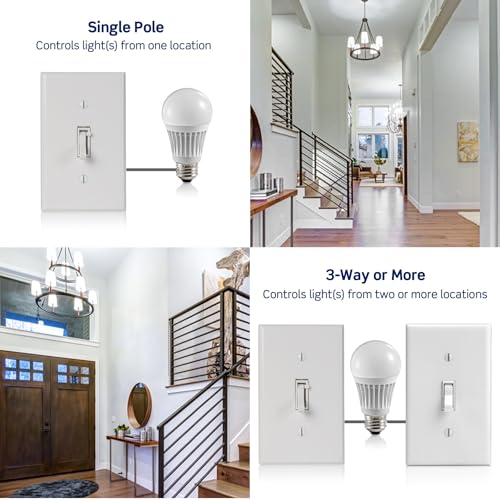 Toggle Slide LED Advanced Dimmer Switch for 150W Dimmable LED