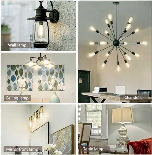 12Pack Dimmable ST58 Vintage LED Edison Bulbs 6W Equivalent 60W (12 Count)