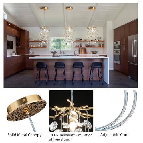 8.3" Crystal Pendant Light for Kitchen Island