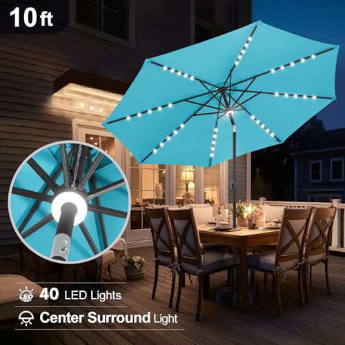 Solar Patio Umbrella with Centre Light