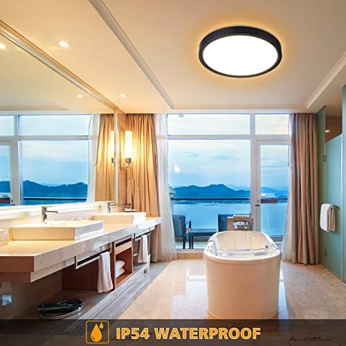 Dimmable LED Flush Mount Ceiling Light with Remote Control
