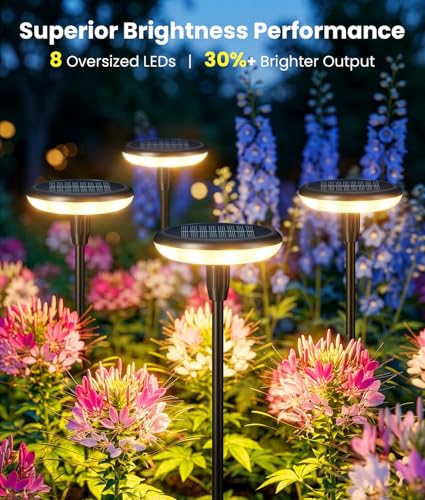 Solar Lights Outdoor Waterproof 12 Pack (12 Count)