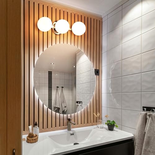 Chrome Globe Bathroom Vanity Light Fixtures