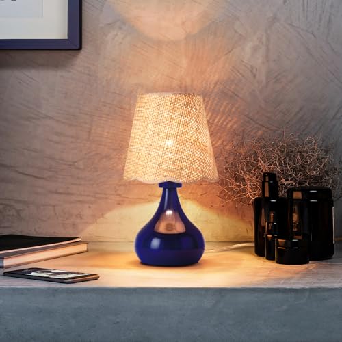 Navy Blue Small Table Lamp