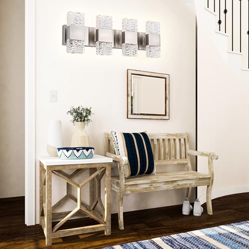 Brushed Nickel Bathroom Light Fixtures Over Mirror 23.6 Inch