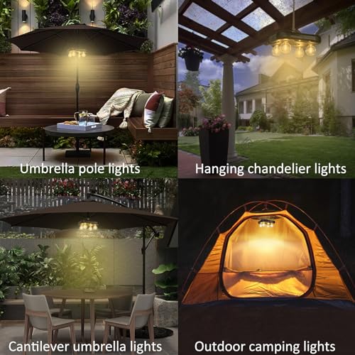 Battery Operated Patio LED Umbrella Light with G40 Bulbs