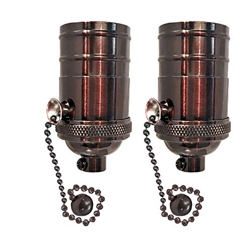 Pull Chain Lamp Socket for Incandescent LED Bulbs (2 Count)