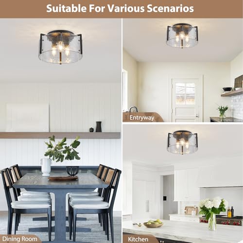 14.2“ Semi Flush Mount Ceiling Light Fixture